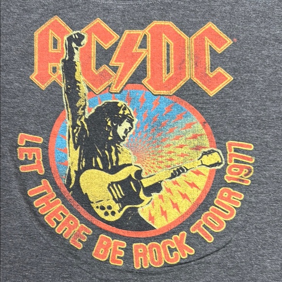 Altar'd AC/DC State Gray Red Graphic Crop Tee - Picture 4 of 4